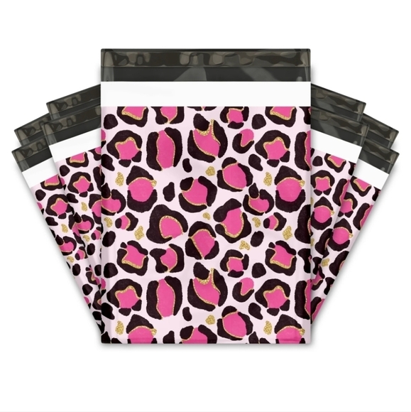 10-Pink LEOPARD poly mailers - Picture 2 of 2